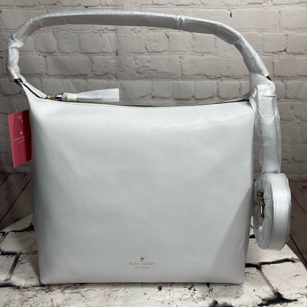 KATE SPADE GREENE STREET KAIA (white dove) Perfect bag Travel Bag! Holds a lot - Picture 5 of 15